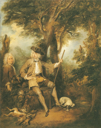 a huntsman and his servant à Nicolas Lancret