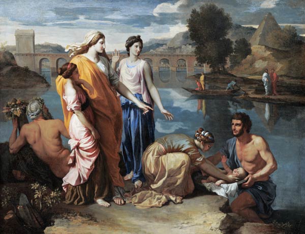 La découverte de l'enfant Moïse à Nicolas Poussin