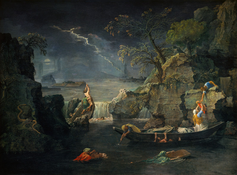 l'hiver (ou : l'inondation) à Nicolas Poussin