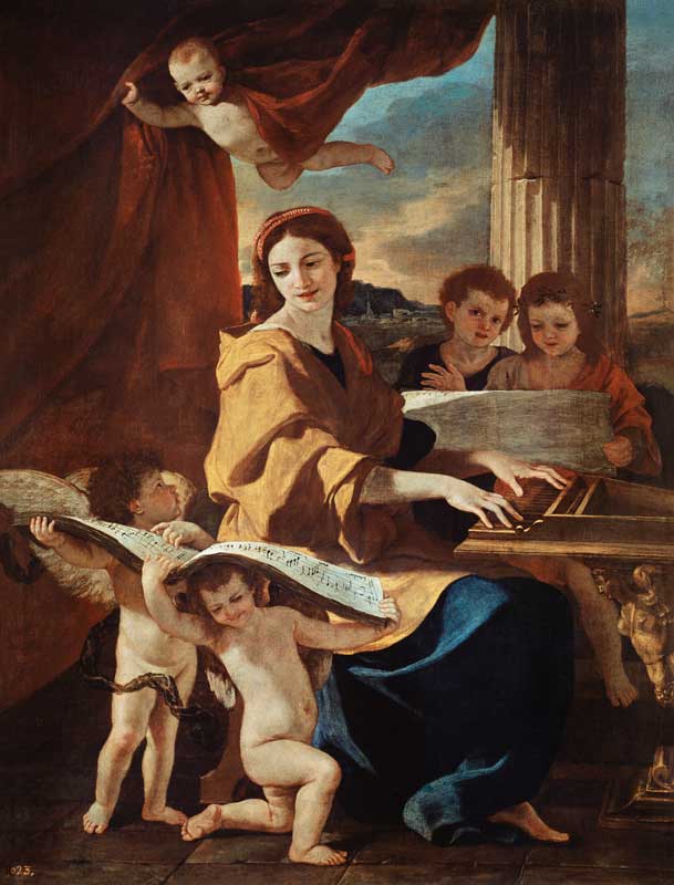 Sainte Cécile à Nicolas Poussin