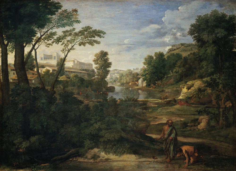 Paysage avec Diogenes. à Nicolas Poussin