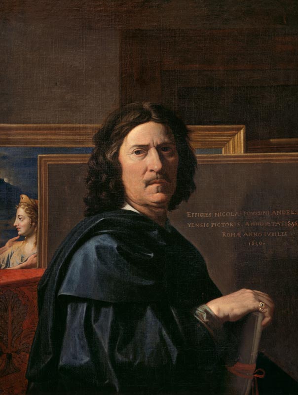 auto-portrait à Nicolas Poussin