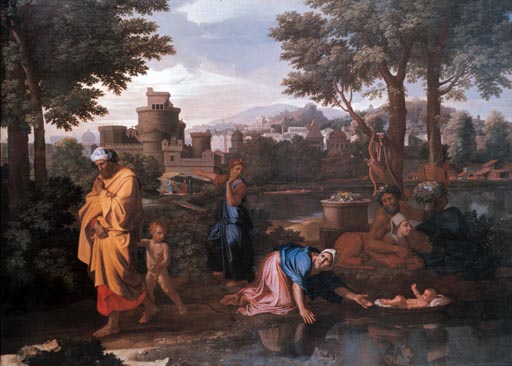 Die Aussetzung des Moses à Nicolas Poussin