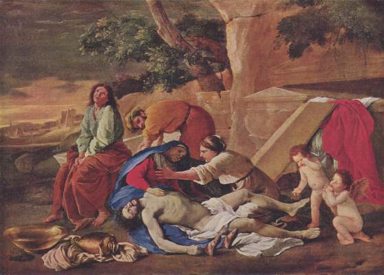pleurer le Christ à Nicolas Poussin