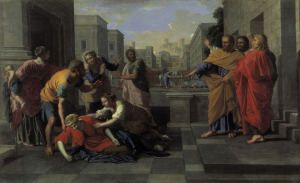 Death of Sapphira / Poussin / c.1654/56 à Nicolas Poussin