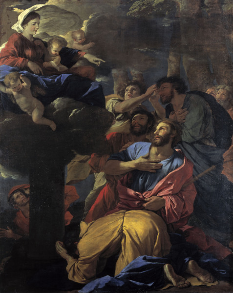 Mary appears to James the Great/ Poussin à Nicolas Poussin