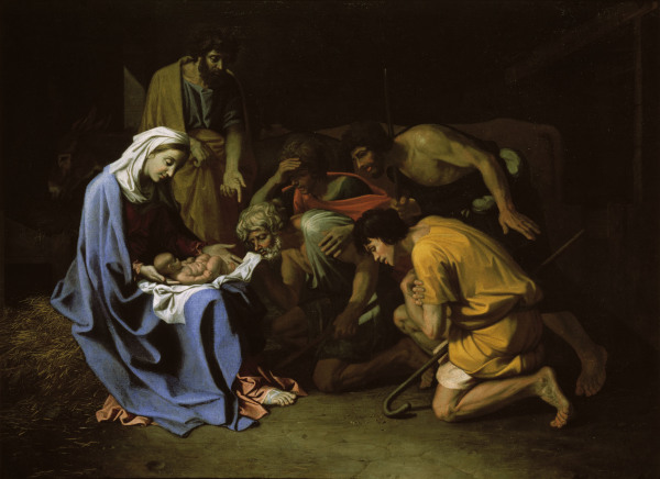 N. Poussin / Adoration of the Shepherds à Nicolas Poussin