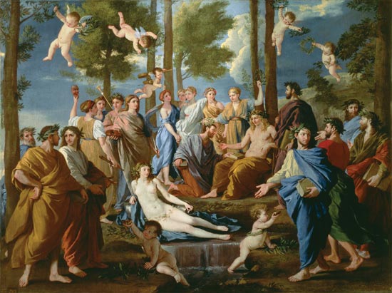 Le Parnasse (Apollo dans le milieu) à Nicolas Poussin