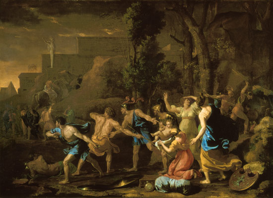 The Saving of the Infant Pyrrhus à Nicolas Poussin