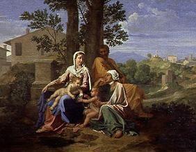 la Sainte Famille avec l'enfant Jean et Sainte Elisabeth.