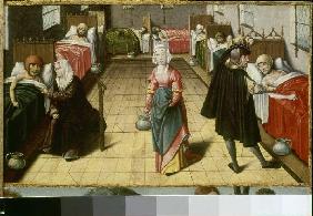 hall de patient médiéval  : Les sept travaux des Barmherzigkeit
