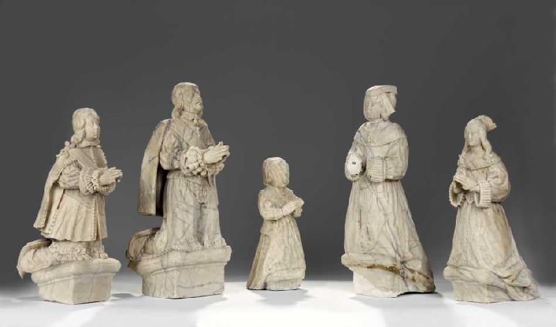 Fünf Figuren aus dem Epitaph Werner von Medings aus St à Niedersächsisch