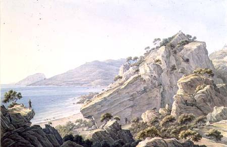 View of the Crimean coast near Oreanda à Nikanor Grigor'evich Chernetsov