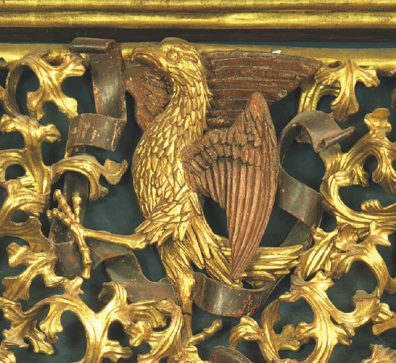 Isenheimer Altar, Detail: Adler, Evangelistensymbol des Johannes à Niklaus von Hagenau