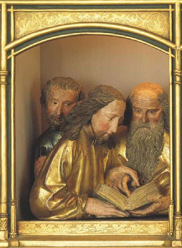 Isenheimer Altar, Detail: Predella mit Aposteln. à Niklaus von Hagenau