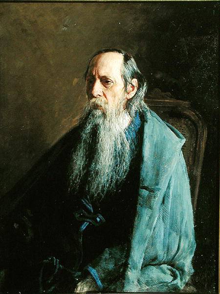 Portrait of the author Michail Saltykov-Shchedrin à Nikolai Aleksandrovich Yaroshenko