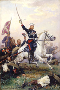 General M.D.Skobelev zu Pferde im russisch-türkischen Krieg 1877/78 à Nikolai Dmitrievich Dmitriev-Orenburgsky