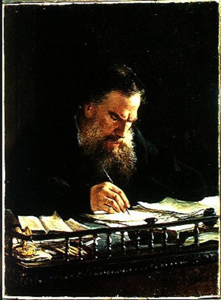 Portrait of Lev Tolstoy (1828-1910) à Nikolai Gay