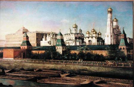 View of the Moscow Kremlin from the Embankment à Nikolai Iwanowitsch Podkljutschnikow