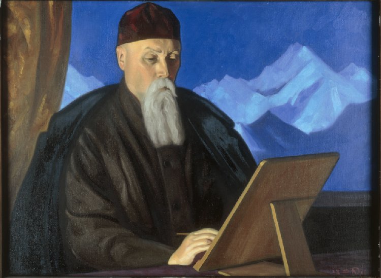 Bildnis des Malers Nicholas Roerich à Nikolai Konstantinow. Roerich