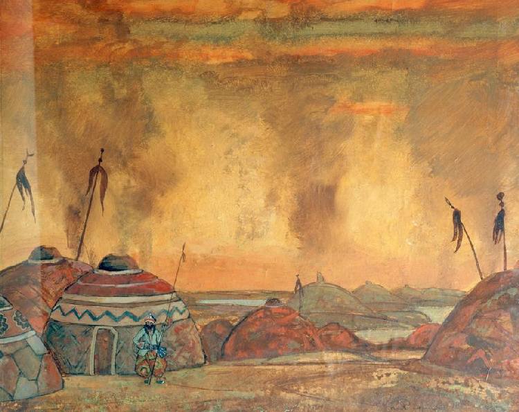 Bühne v. Roerich Borodin à Nikolai Konstantinow. Roerich