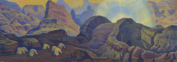 Das Wunder (aus der Serie Messias) à Nikolai Konstantinow. Roerich