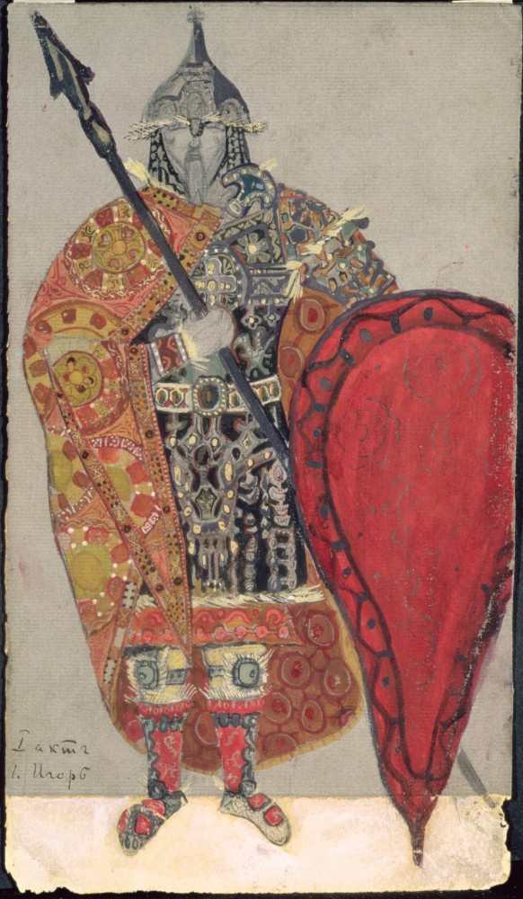 Costume design for the opera Prince Igor by Aleksandr Borodin à Nikolai Konstantinow. Roerich