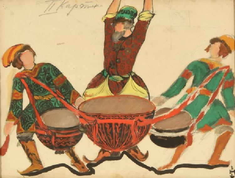 Kostümentwurf zur Oper Schneeflöckchen von N. Rimski-Korsakow à Nikolai Konstantinow. Roerich