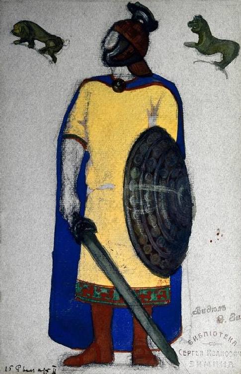 Tristan und Isolde Figurine à Nikolai Konstantinow. Roerich
