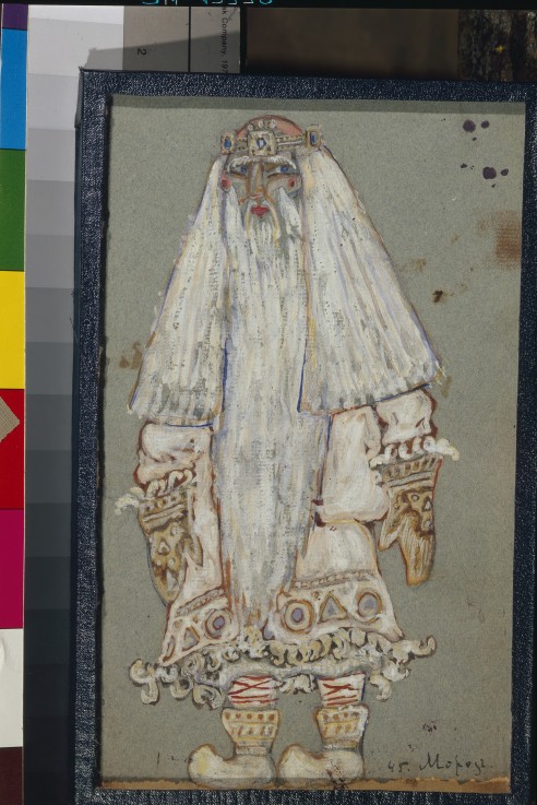 Ded Moroz. Costume design for the theatre play Snow Maiden by A. Ostrovsky à Nikolai Konstantinow. Roerich