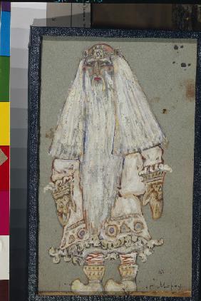 Ded Moroz. Costume design for the theatre play Snow Maiden by A. Ostrovsky