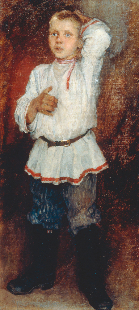 Village boy à Nikolai P. Bogdanow-Bjelski