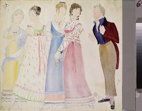Costume design for the opera Eugene Onegin by P. Tchaikovsky