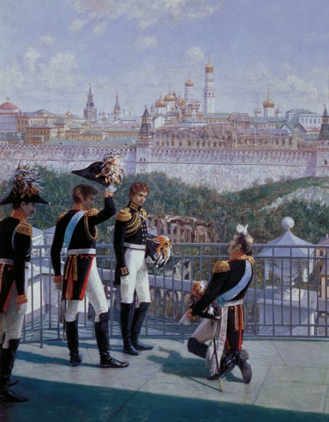 Prussian King Friedrich Wilhelm II (1744-97) thanking Moscow à Nikolai Sergeevich Matveev