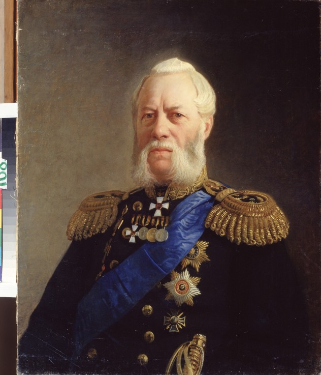 Portrait of Admiral Alexander Panfilov (1808-1874) à Nikolai Nikolajewitsch Ge