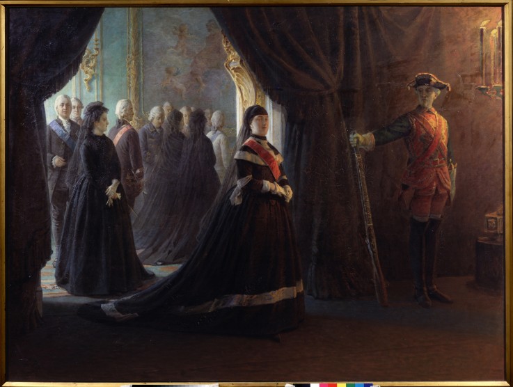 Catherine II at the Coffin of Empress Elizabeth à Nikolai Nikolajewitsch Ge