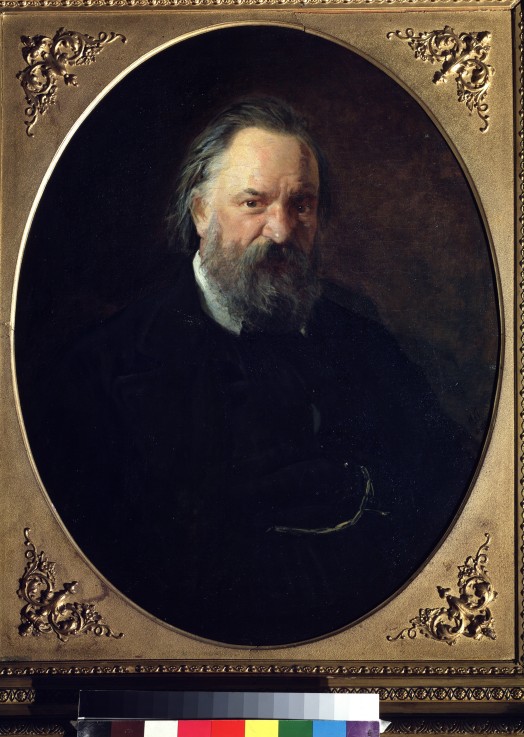 Portrait of the author Alexander Herzen (1812-1870) à Nikolai Nikolajewitsch Ge