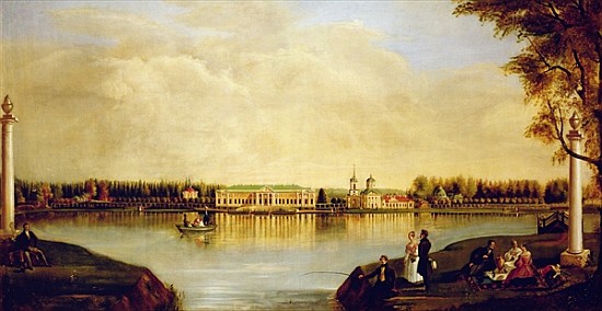 View of the Kuskovo Palace. 1839 à Nikolay Ivanovich Podklyuchnikov