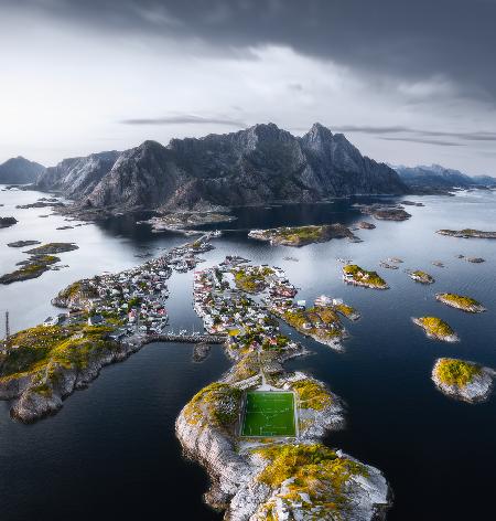 Football stadium at the end of the world