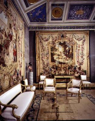 The 'Salotto di Rappresentanza' (Dining Hall of the Representatives) decorated in the 17th century ( à 