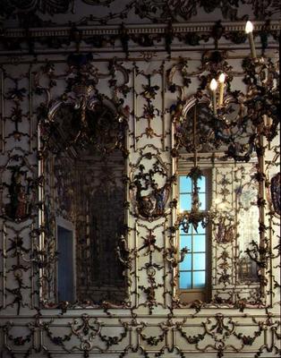 The 'Salottino di Porcellana' (Hall of Porcelain) designed for the Villa Reale in Portici by S. Fisc à 