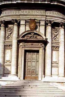 Facade of the church, rebuilt in 1640 by Pietro da Cortona (1596-1669) (photo) à 