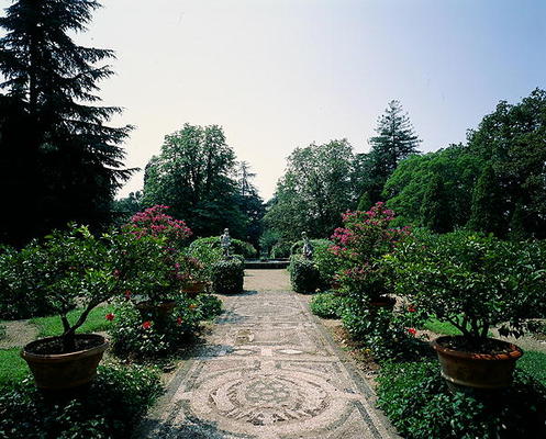 View of the main garden, Villa Medicea di Careggi (photo) à 