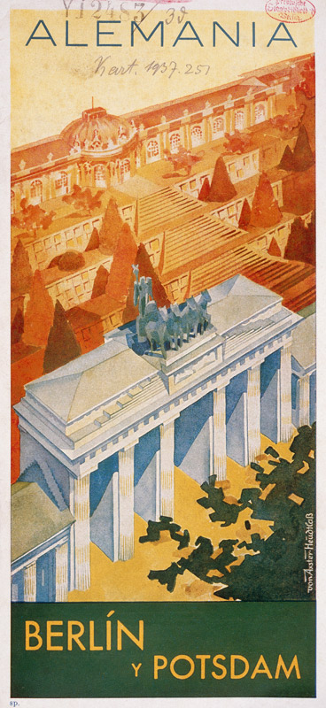 Brandenburg Gate , Spanish poster à 