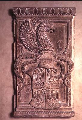 Coat of arms of the Gonzaga family, 15th century (limestone) (pair of 78772) à 