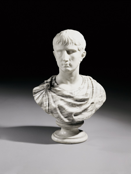 An Italian White And Breche Marble Bust Of Julius Caesar, Second Half 19th Century à 