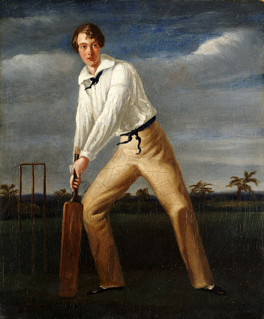A Cricketer At The Crease à 