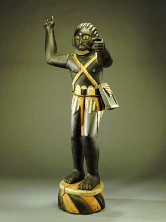 A Fine And Rare Fon Male Allegorical Figure Possibly Representing Gezo, The First Ruler Of Dahomey, à 
