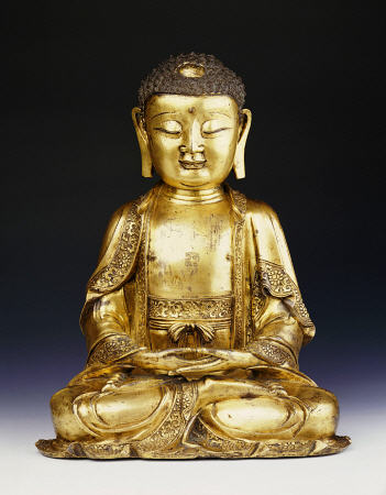 A Fine Ming Gilt-Bronze Buddha à 