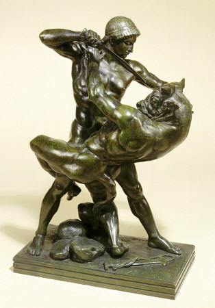 A French Bronze Group Of Theseus And The Minotaur à 